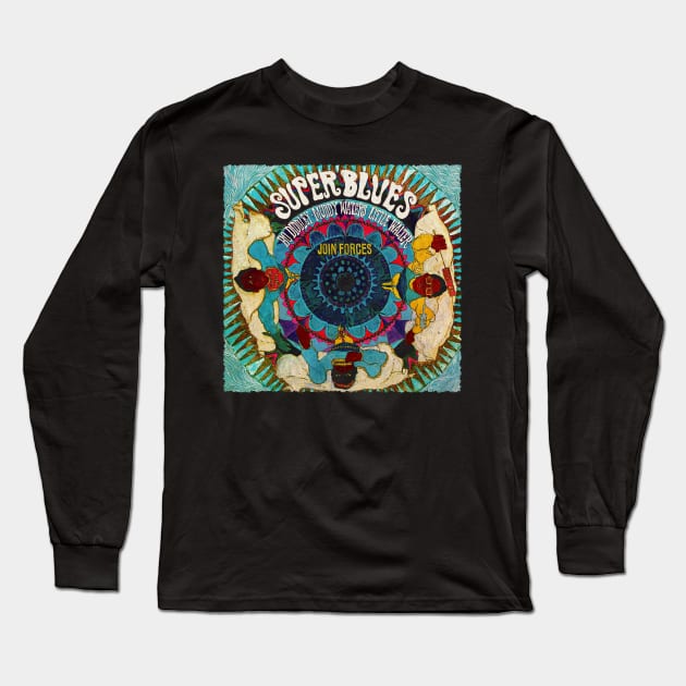 Muddy Waters Through Time Blues Evolution Long Sleeve T-Shirt by Silly Picture